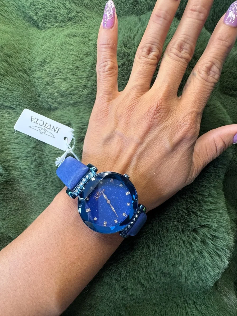 Invicta Blue and Gold Women's Crystal Accent Watch